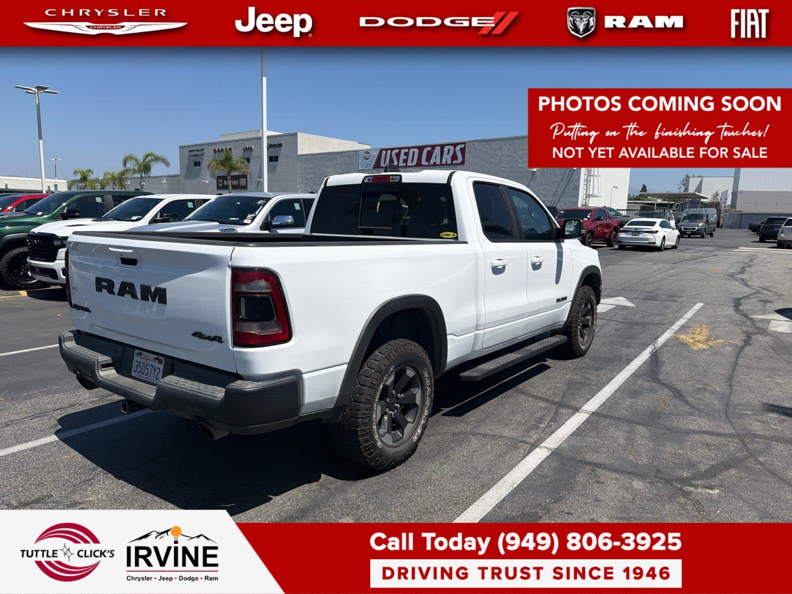 Used 2019 Bright White Clearcoat Ram Rebel image 4