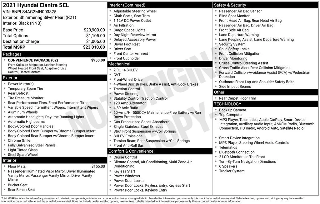 Used 2021 Shimmering Silver Pe Hyundai SEL image 5
