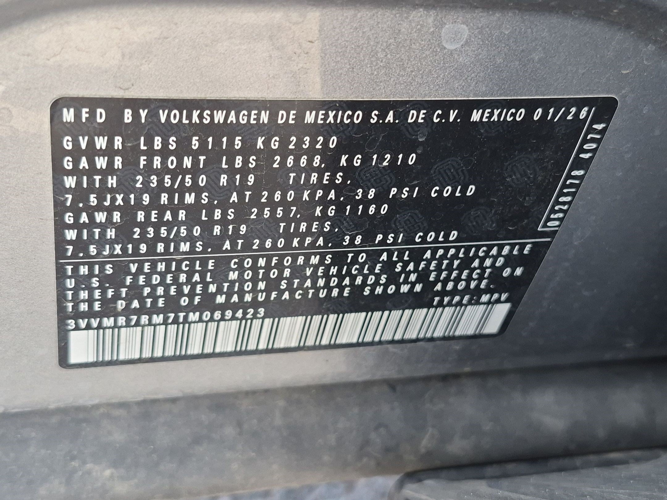 New 2026 Pyrite Silver Metallic Volkswagen SE image 16