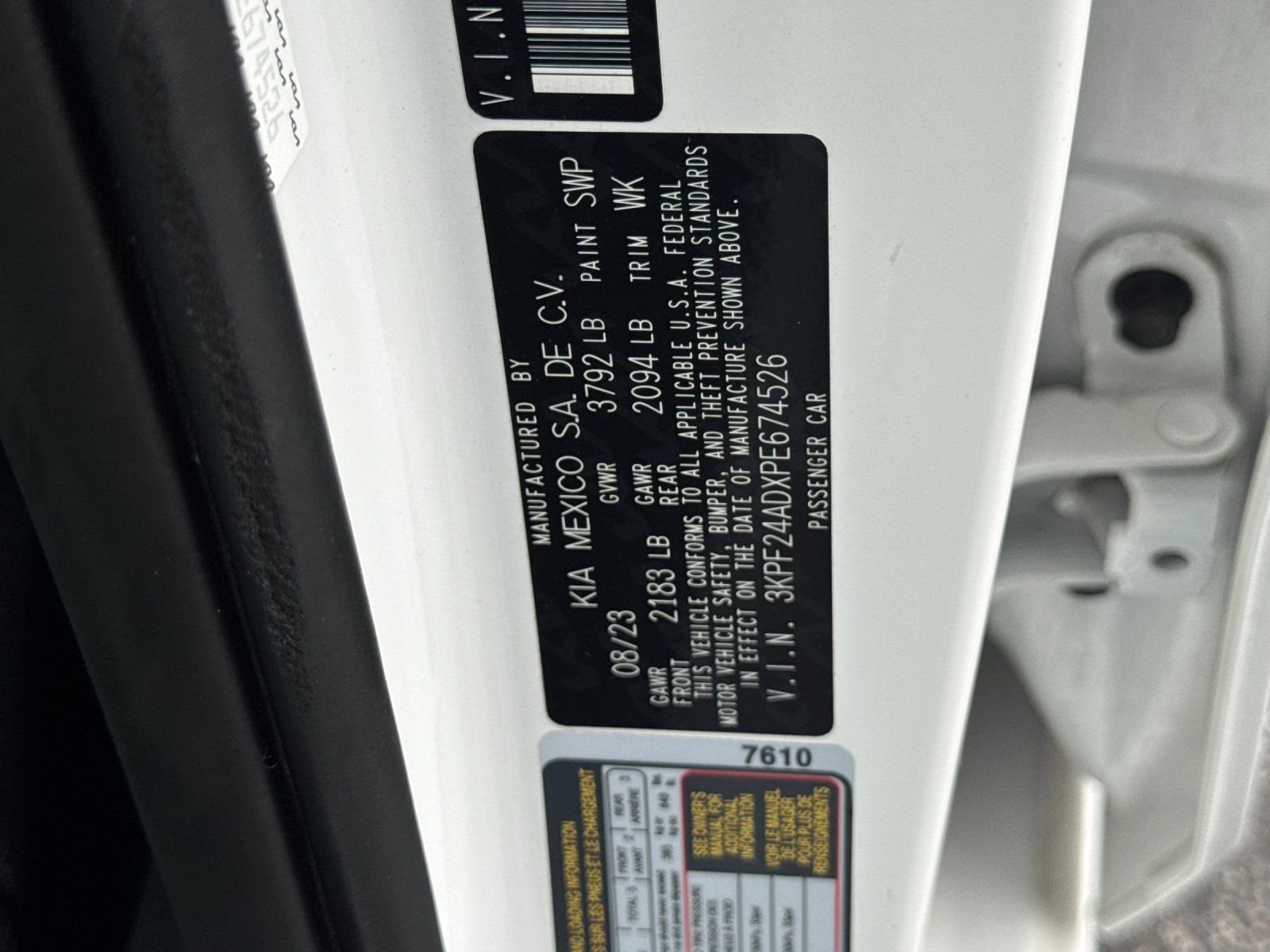 Certified Used 2023 White Kia LXS image 25