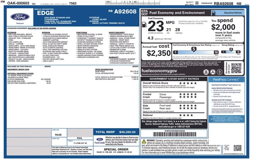 Used 2024 Silver Ford Titanium image 17