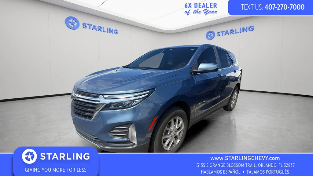 Used 2024 Lakeshore Blue Metallic Chevrolet LT image 1