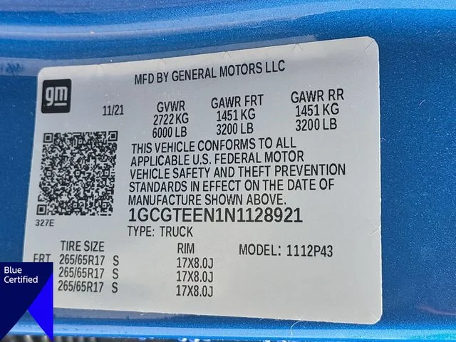 Used 2022 Blue Chevrolet ZR2 image 36