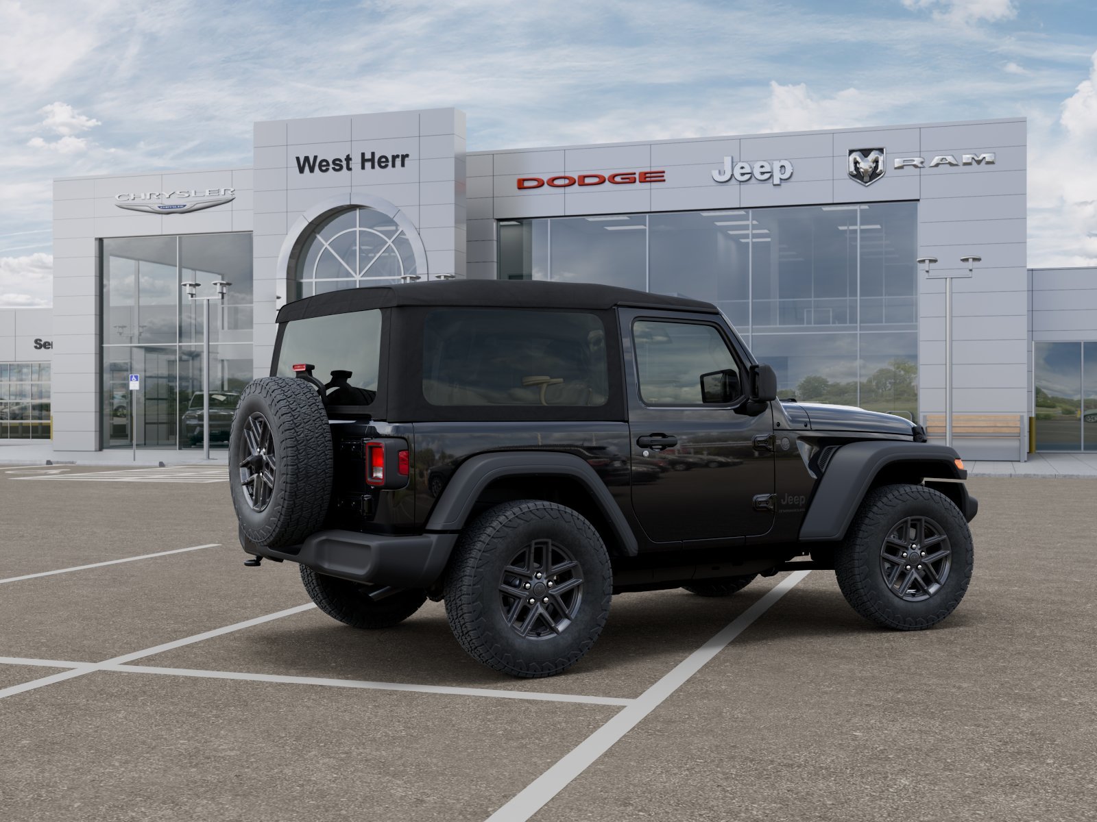 New 2026 Black Clear-Coat Exterior Paint Jeep WRANGLER 2-DOOR SPORT S image 30