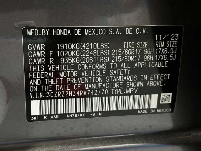 Certified Used 2024 Modern Steel Metallic Honda 5DR AWD LX image 31