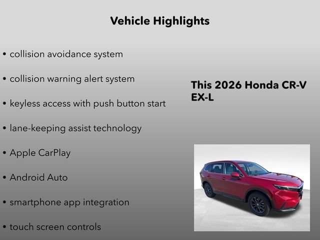 New 2026 Radiant Red Honda EX-L image 10