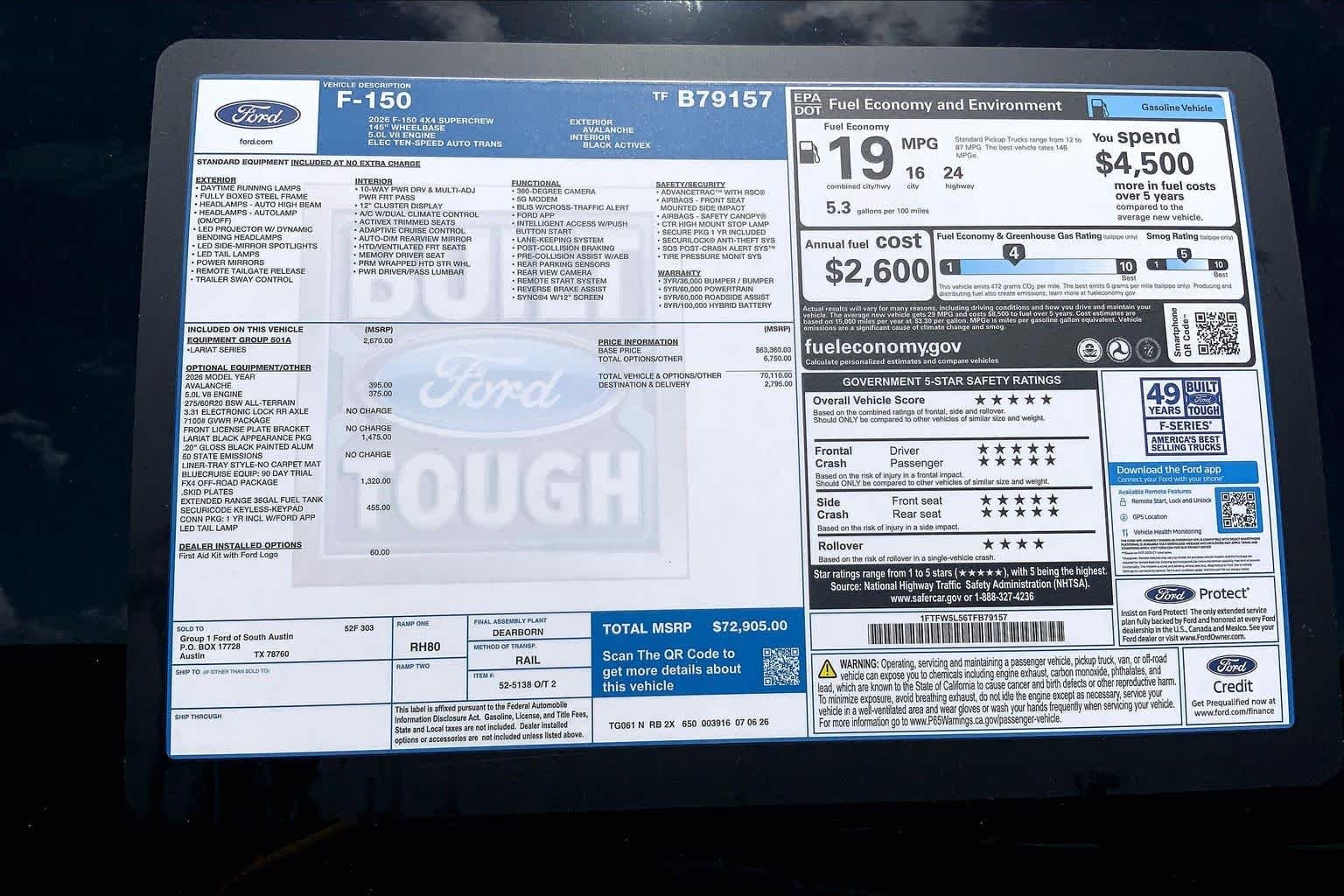 New 2026 Avalanche Ford Lariat® image 20