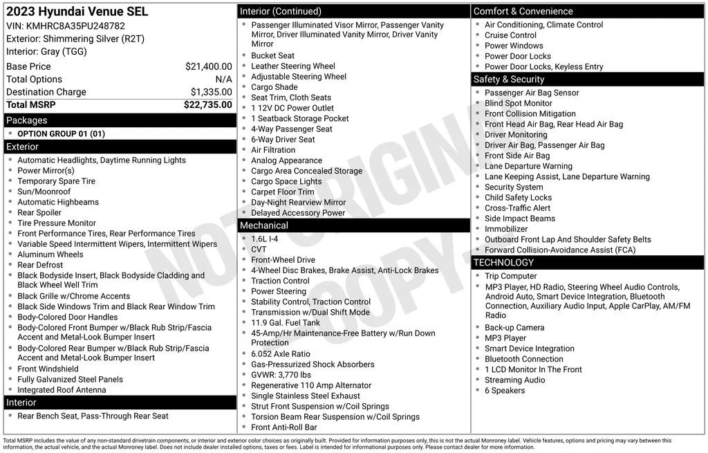 Used 2023 Stellar Silver Hyundai SEL image 5