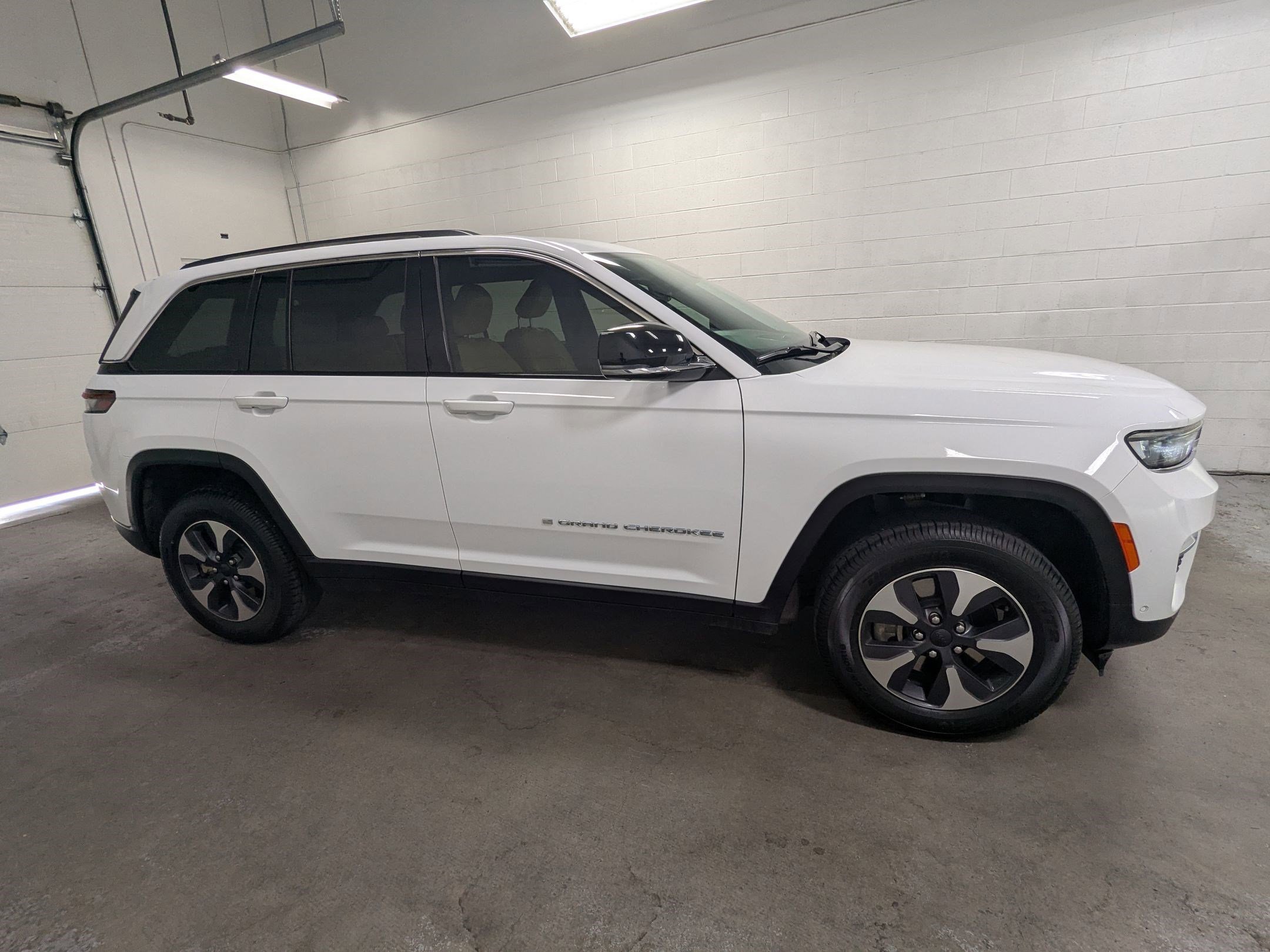 Used 2022 Bright White Clearcoat Jeep 4xe image 3