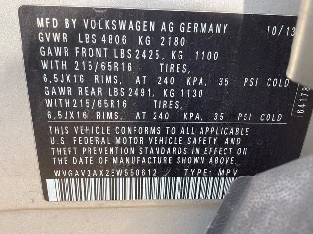 Used 2014 Silver Volkswagen S image 34