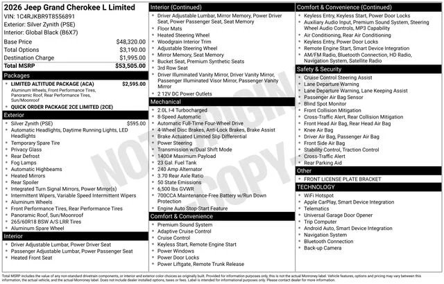 New 2026 Silver Zynith Jeep Limited image 34