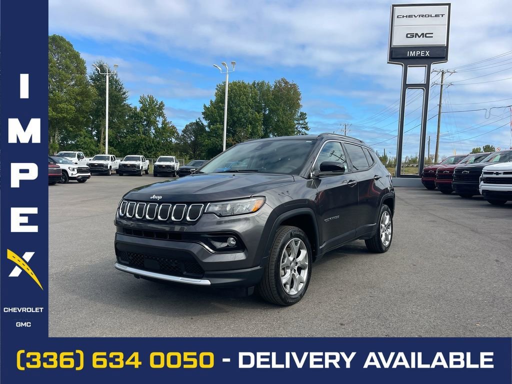 Gray 2022 Jeep Compass Limited 4WD SUV / Crossover Four-Wheel Drive