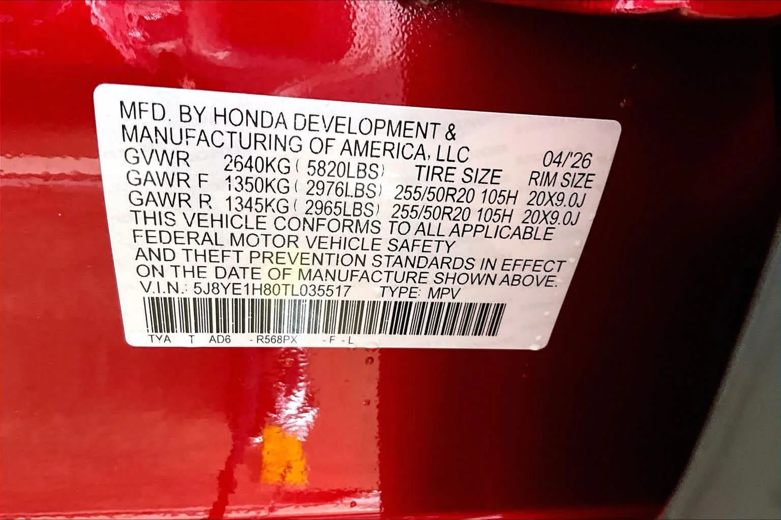 New 2026 Performance Red Pearl Acura w/Advance Package image 19
