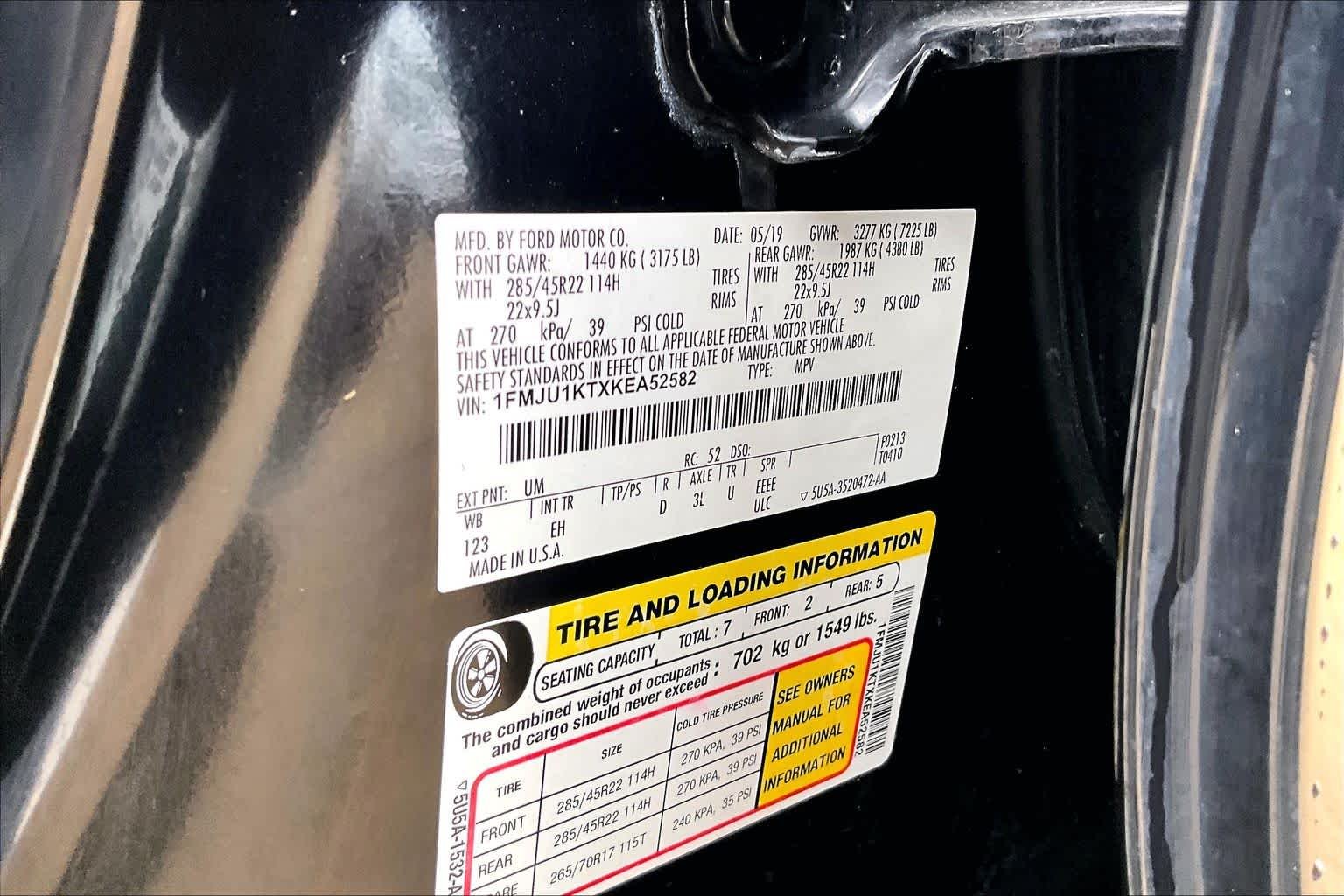 Used 2019 Agate Black Metallic Ford Limited image 34