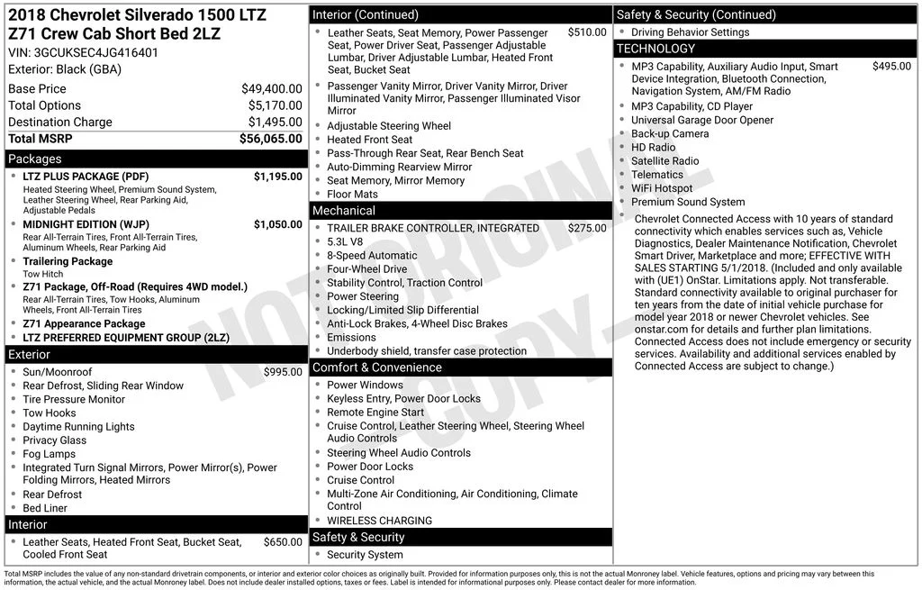 Used 2018 Black Chevrolet LTZ image 36