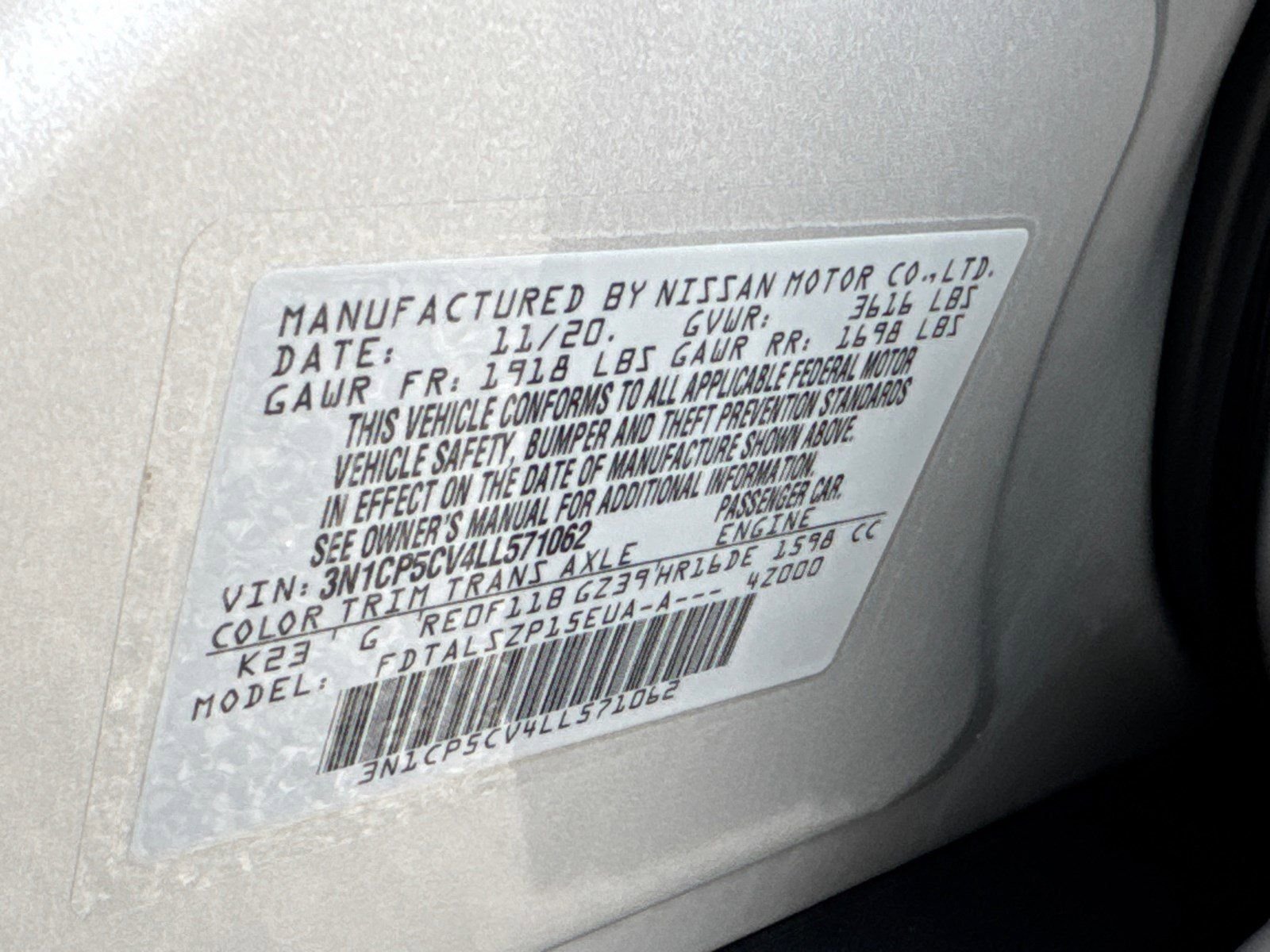 Used 2020 Silver Nissan SV image 26
