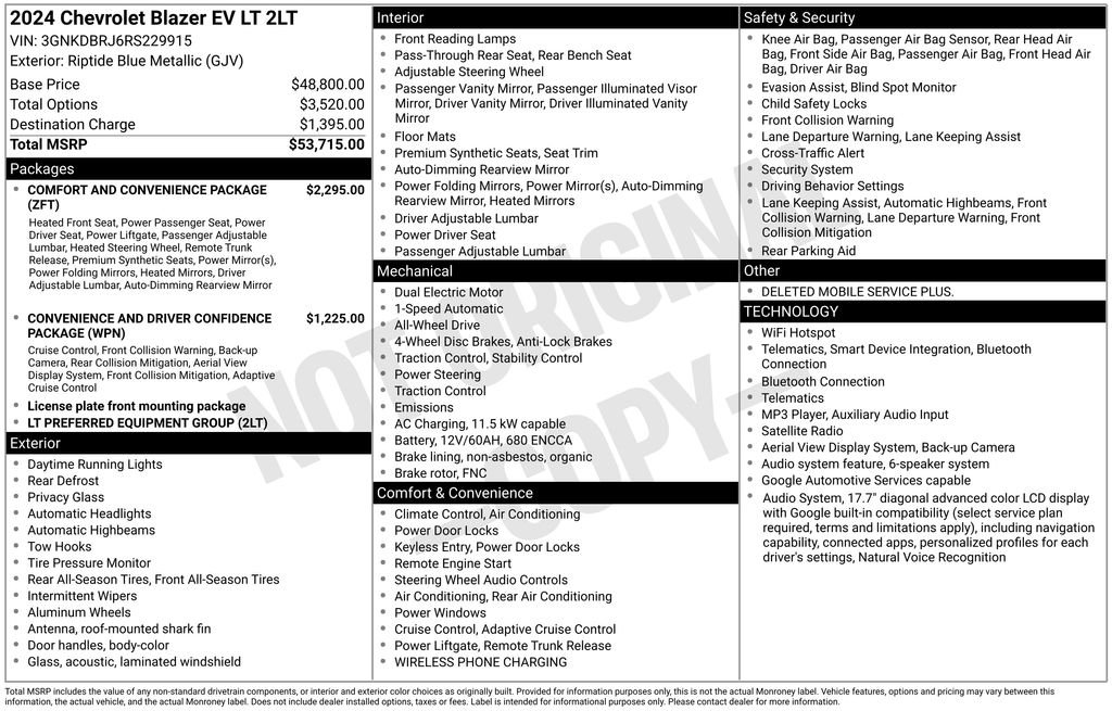Used 2024 Blue Chevrolet LT image 2