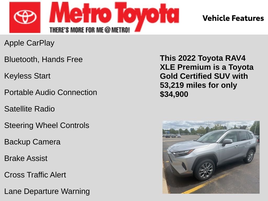 Certified Used 2022 Silver Toyota XLE Premium image 13