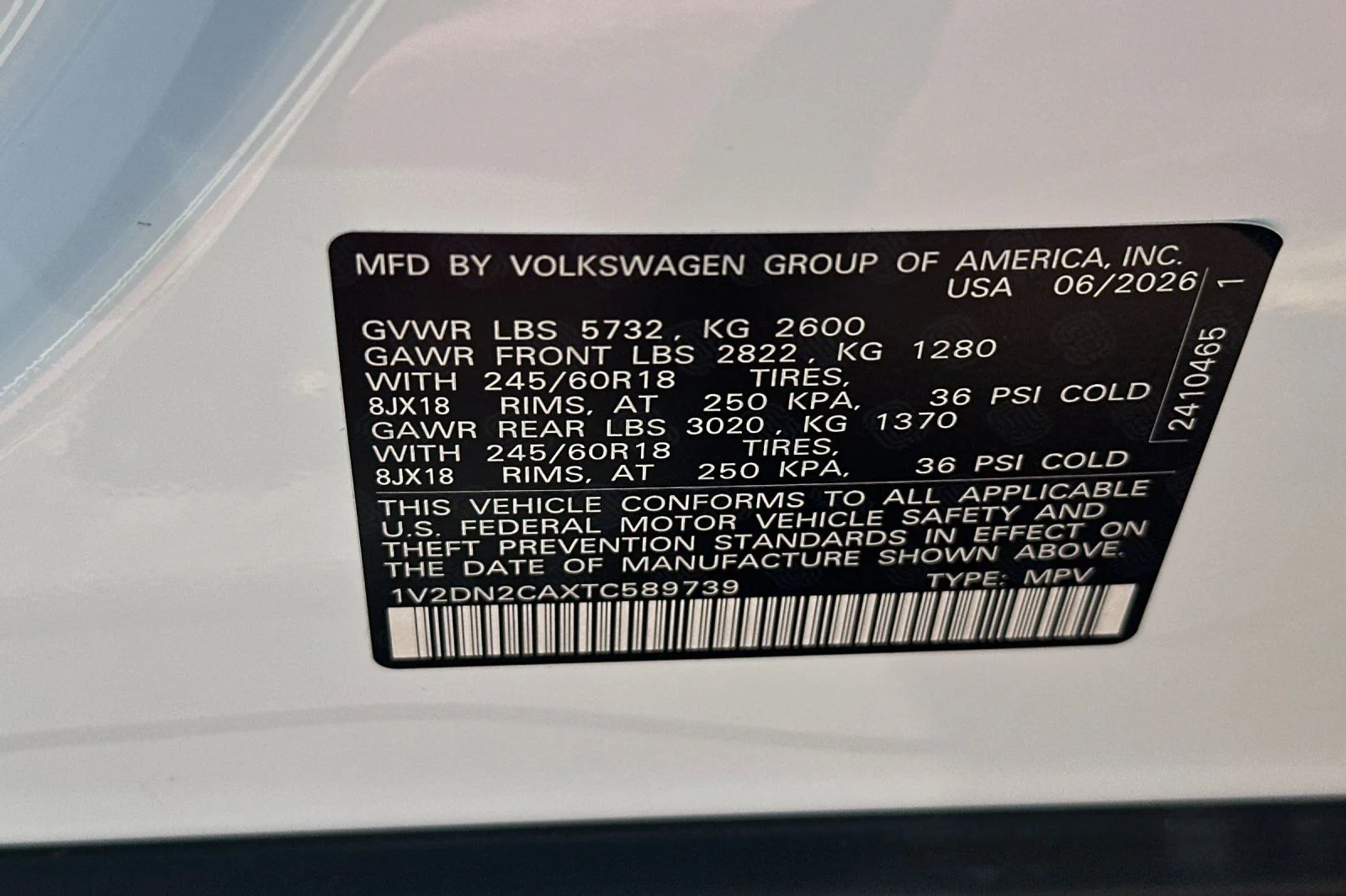 New 2026 White Volkswagen 2.0T SE image 24