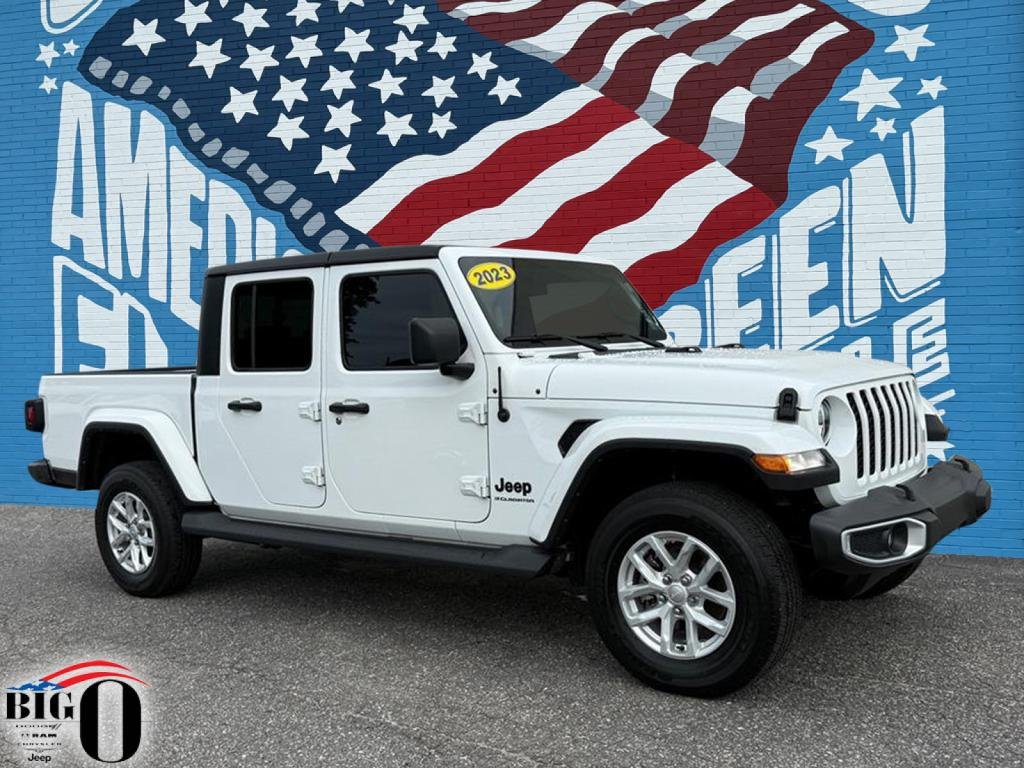 Used 2023 Bright White Clear Coat Jeep Sport S image 1