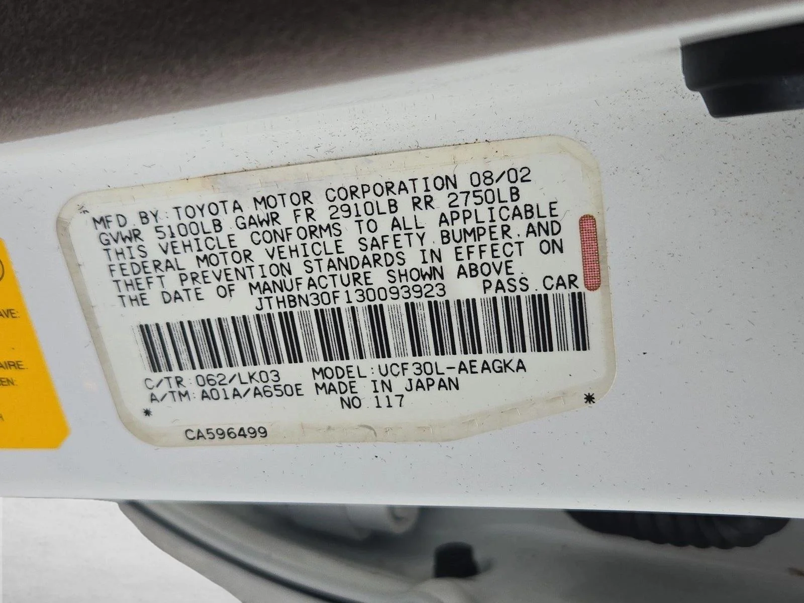 Used 2003 White Lexus  image 12