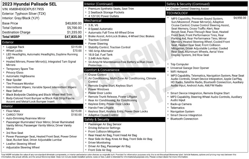 Certified Used 2023 Silver Hyundai SEL image 2