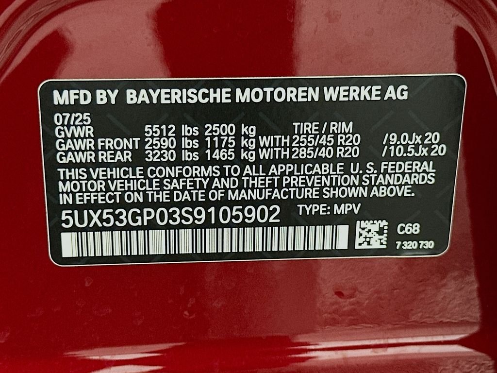 Used 2025 Vegas Red Metallic BMW 30 xDrive image 31