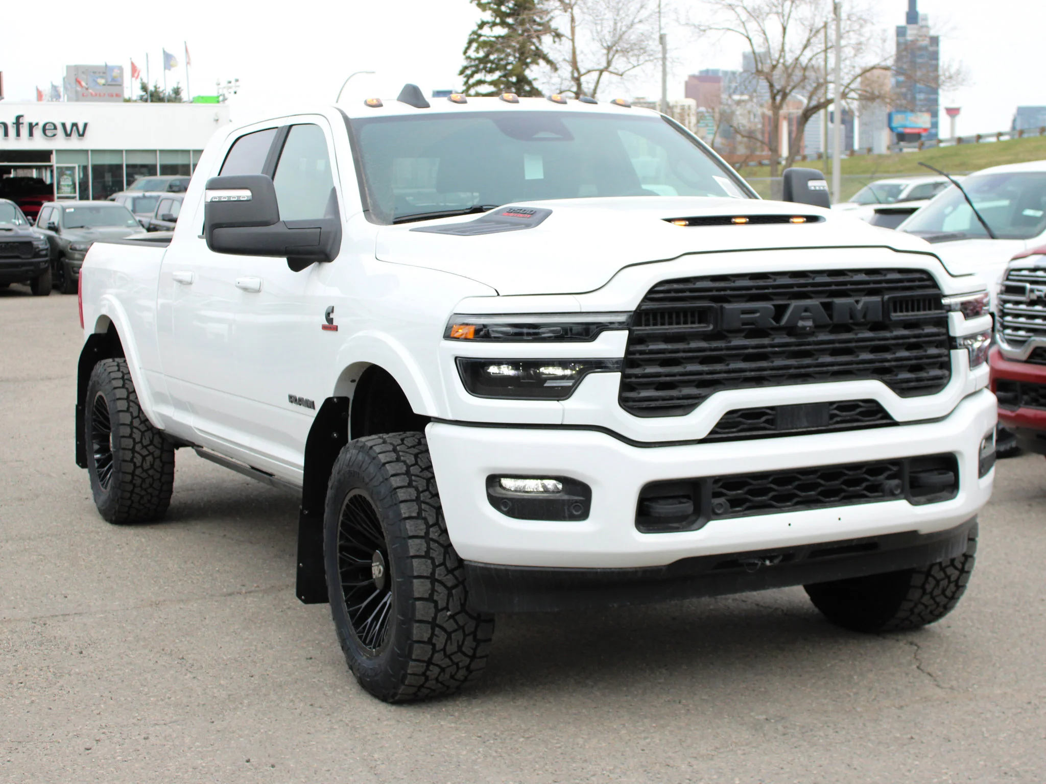 New 2026 White RAM Limited* Mega Cab, 2 Inch Lift, 35 Inch Tires, Trigger Industries Mudflaps image 11