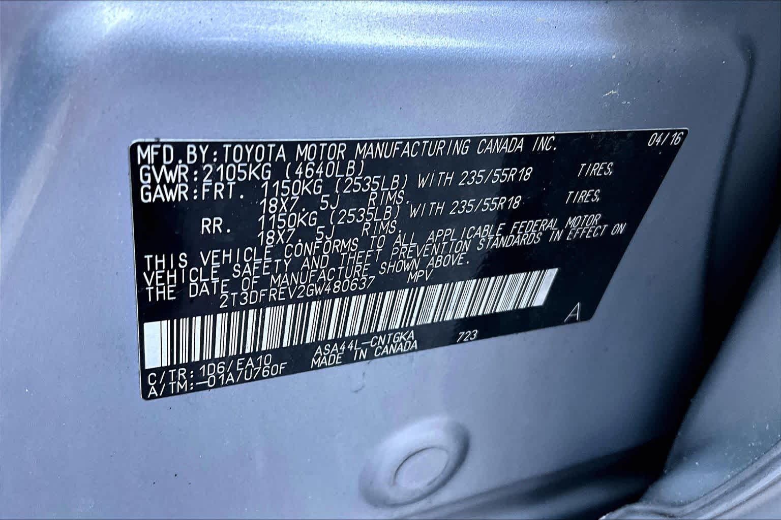 Used 2016 Silver Sky Metallic Toyota Limited image 66