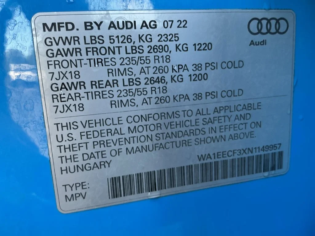 Used 2022 Blue Audi Premium Plus image 31