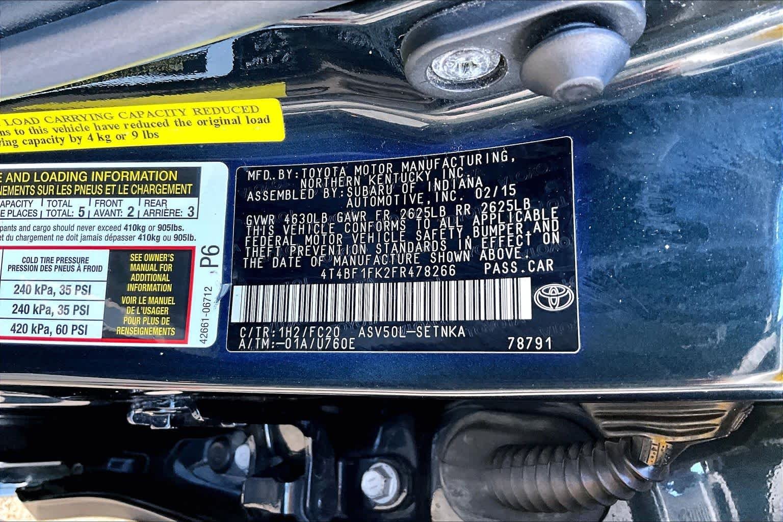 Used 2015 Cosmic Gray Mica Toyota LE image 33
