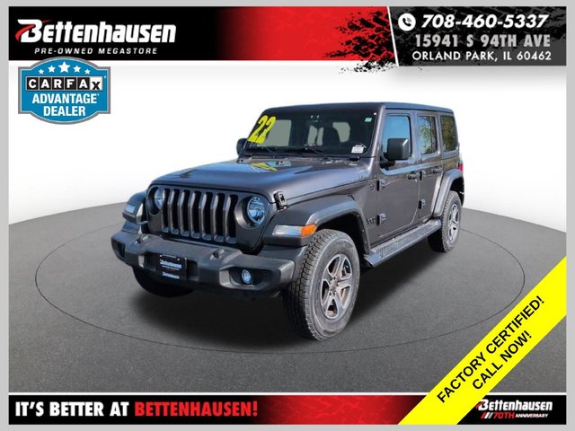 Certified Pre-Owned 2022 Jeep Wrangler Unlimited Sport S 4WD