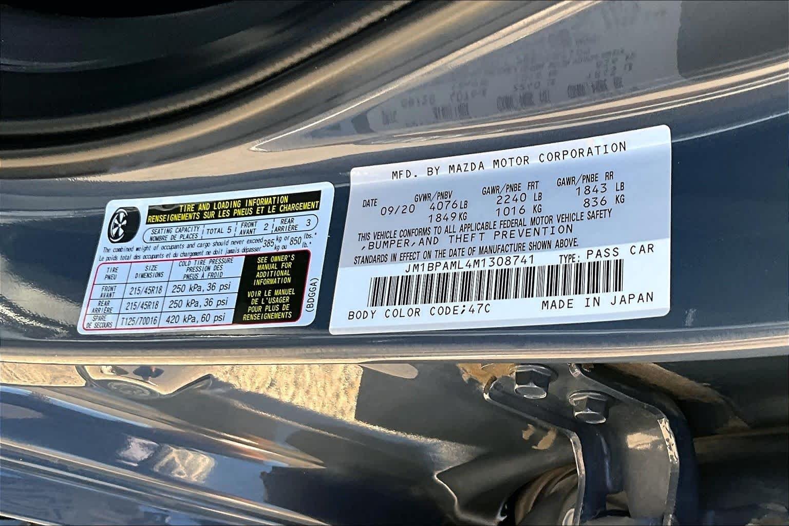 Used 2021 Polymetal Gray Metallic Mazda Premium image 34