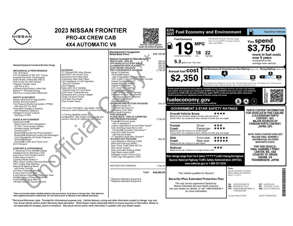 Certified Used 2023 Black Nissan PRO-4X image 45