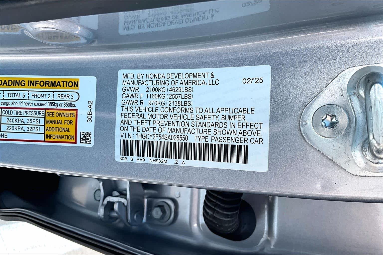 Certified Used 2025 Solar Silver Metallic Honda HYBRID SPORT image 34