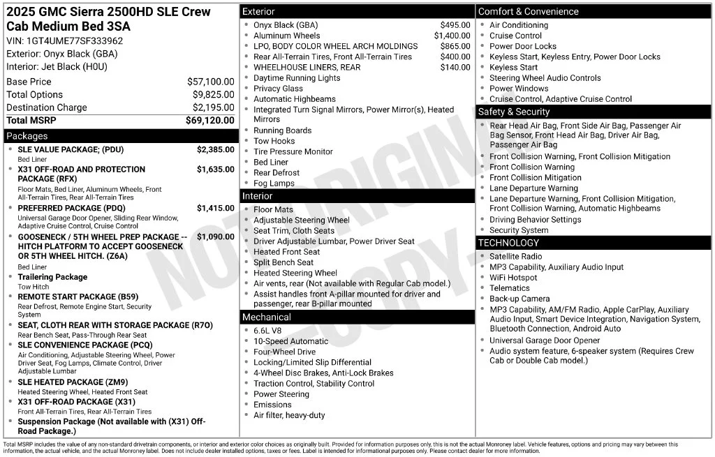 Used 2025 Black GMC SLE image 2