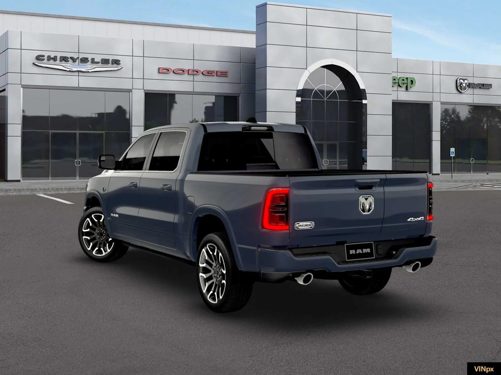 New 2026 Forged Blue Metallic Exterior Paint RAM Longhorn image 5