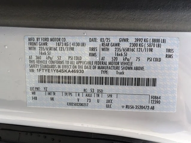 New 2025 Oxford White Ford Cargo Van image 23