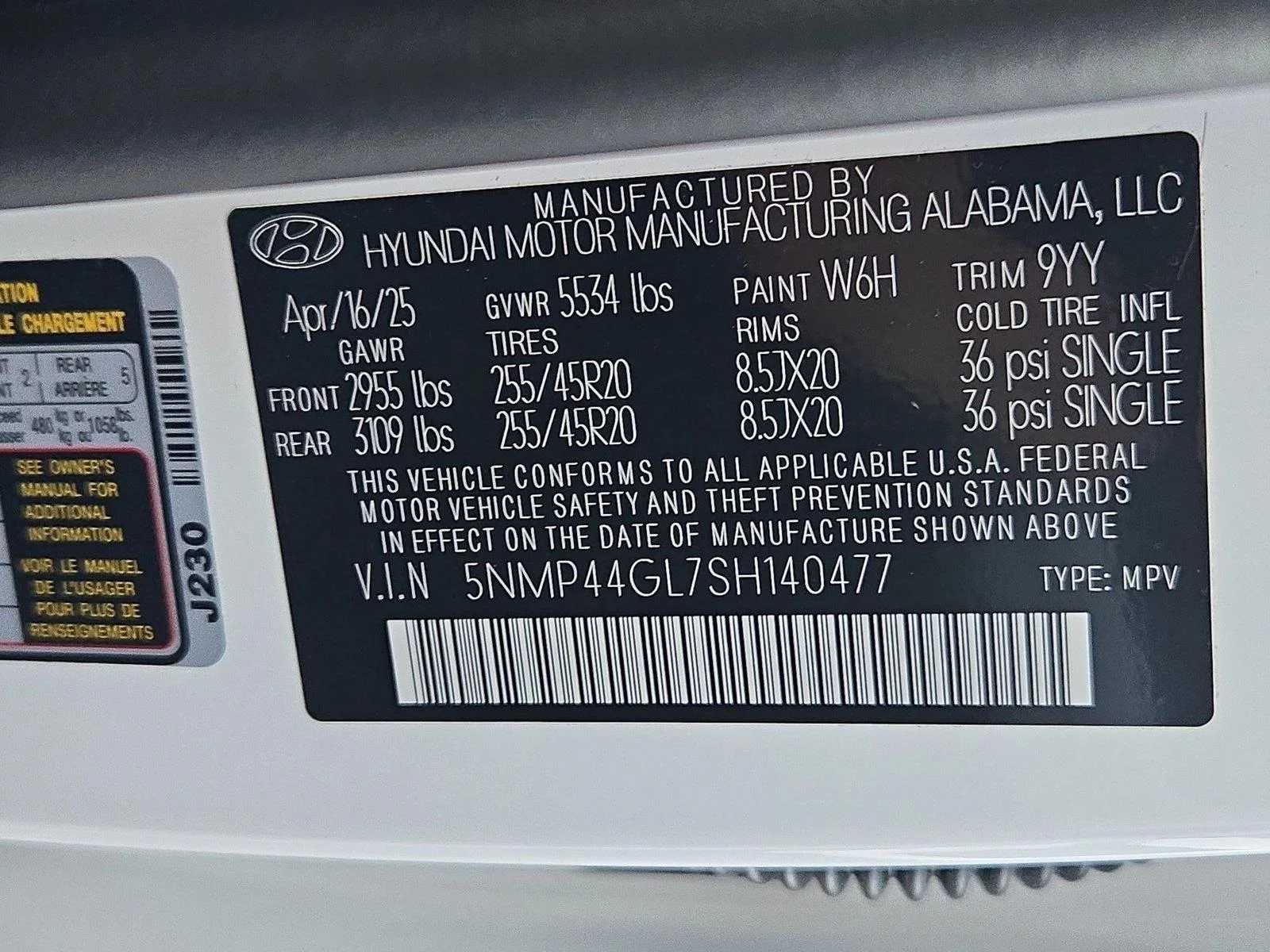 Used 2025 Serenity White Hyundai Limited image 14