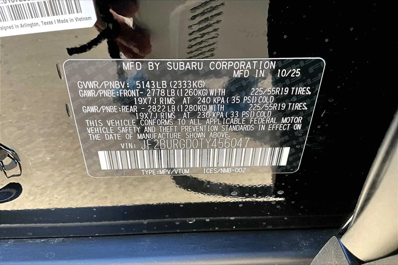 New 2026 Crystal Black Silica Subaru Limited XT image 18