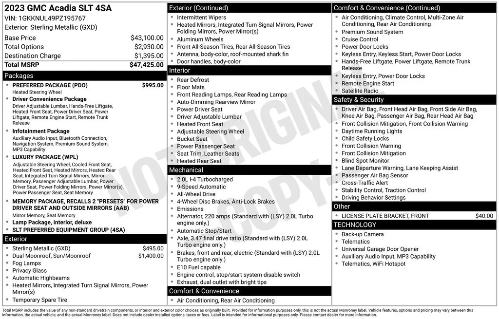 Used 2023 Silver GMC SLT image 40