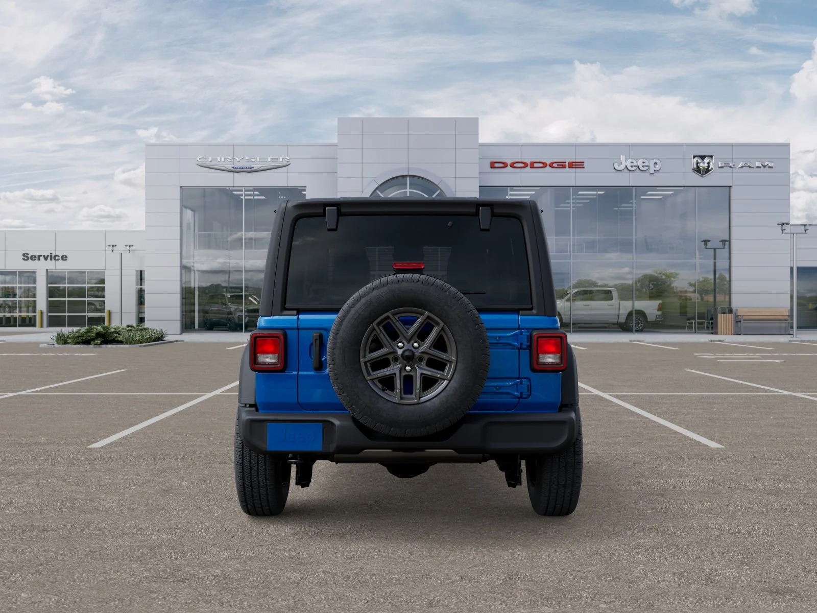 New 2025 Hydro Blue Pearl-Coat Exterior Paint Jeep Sport S image 38