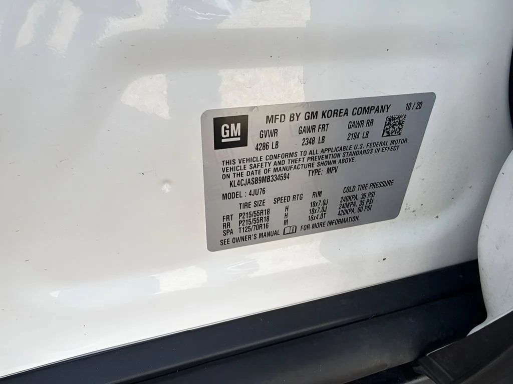 Used 2021 (Includes (MDP) Anthracite lower exterior accent color, Paint code W598F.) Buick Preferred image 34