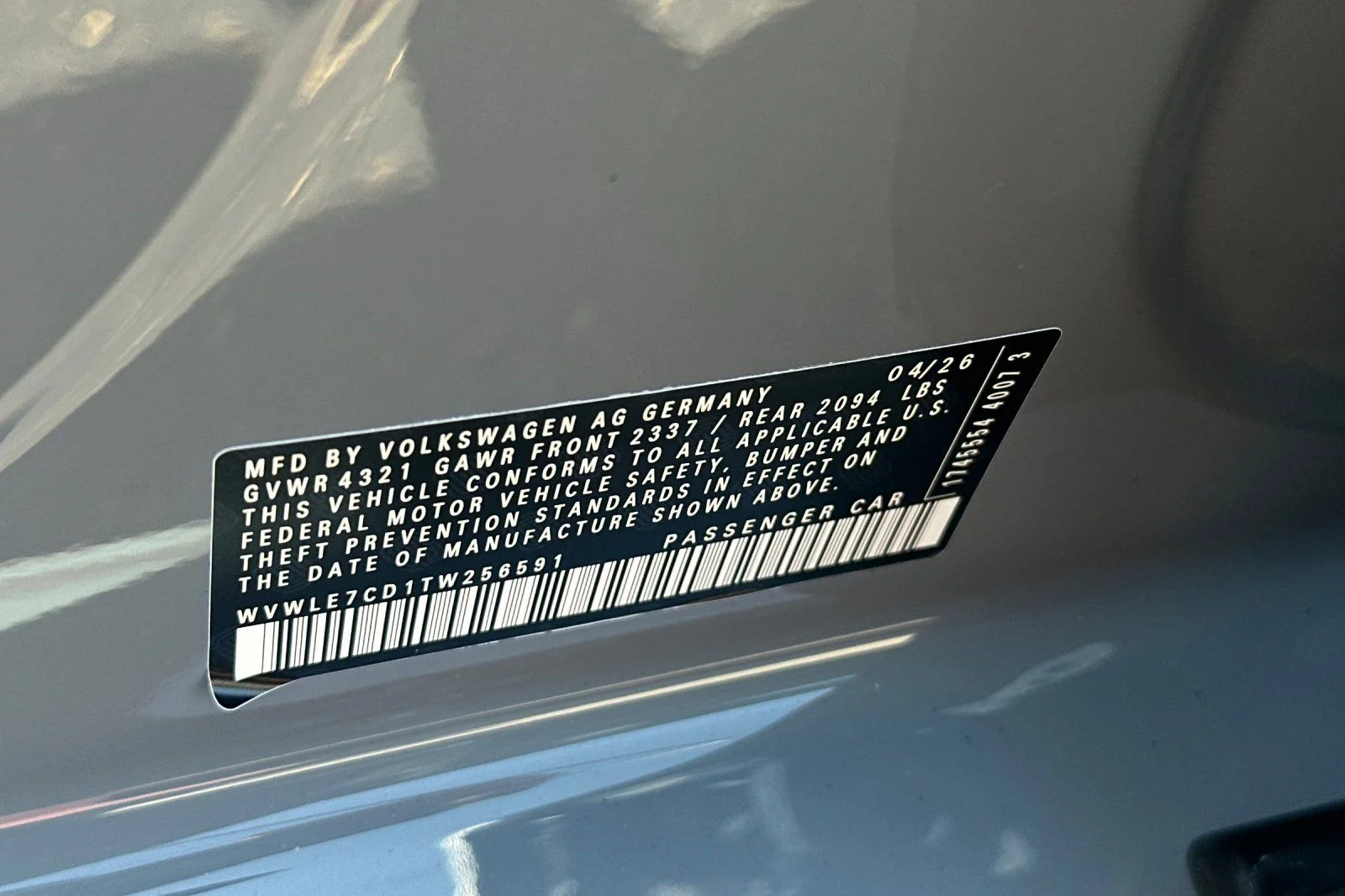 New 2026 Gray Volkswagen 2.0T S image 24