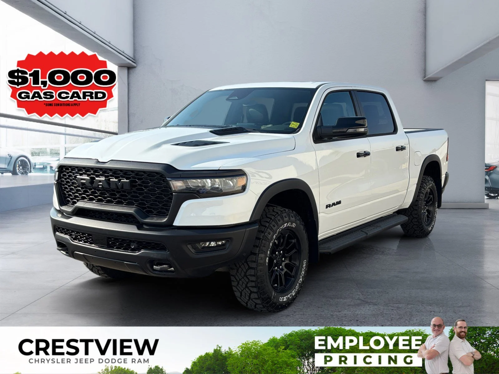 New 2026 Bright White Ram Rebel image 1