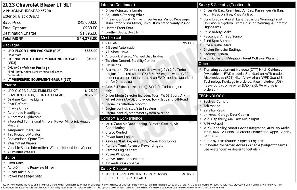 Used 2023 Black Chevrolet LT image 6