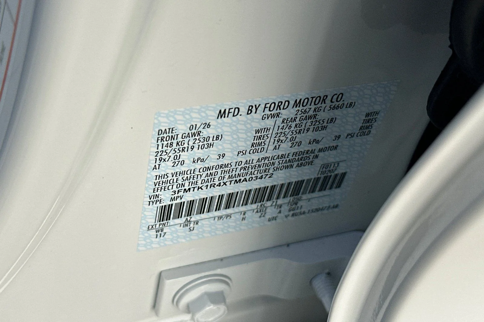 New 2026 Star White Metallic Tri-coat Ford Select image 27