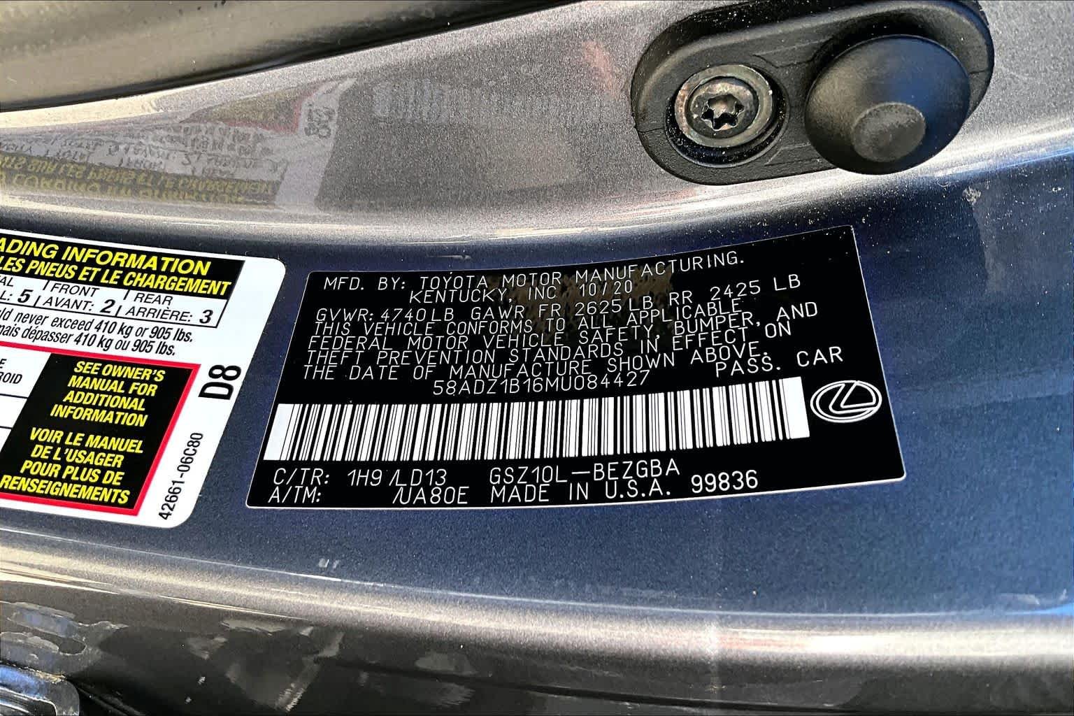 Used 2021 Nebula Gray Pearl Lexus  image 35