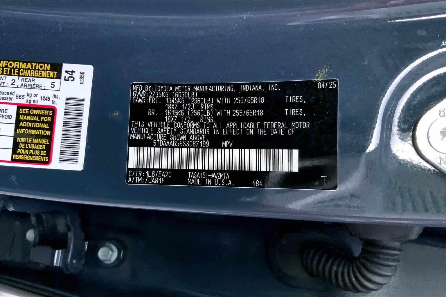 Used 2025 Storm Cloud Toyota XLE image 29