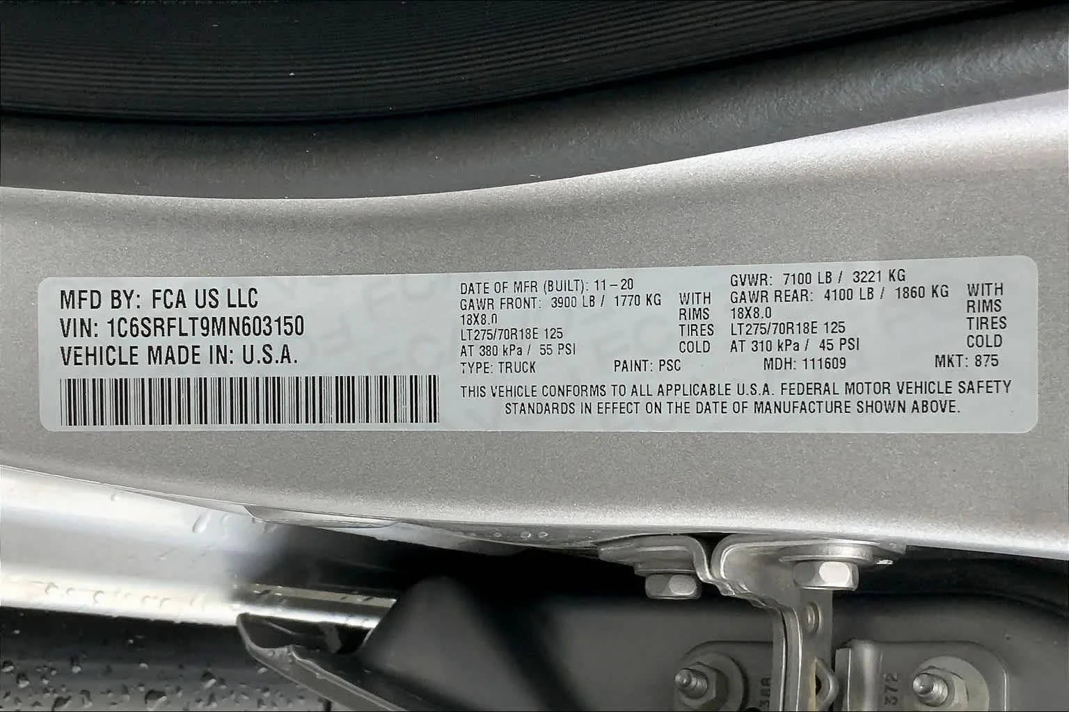 Used 2021 Billet Silver Metallic Clearcoat Ram Rebel image 31
